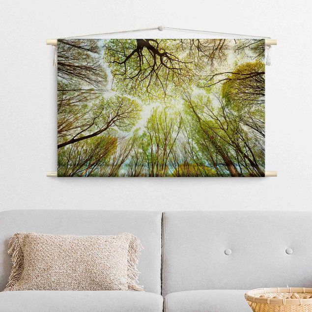 extra large wall tapestry Glance Upon Treetops