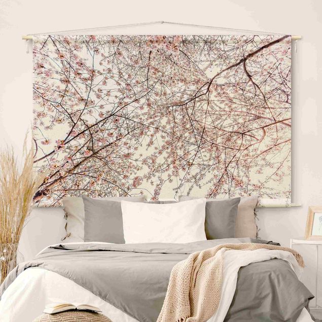 modern tapestry Glance Upon Blossoming Cherry Branches