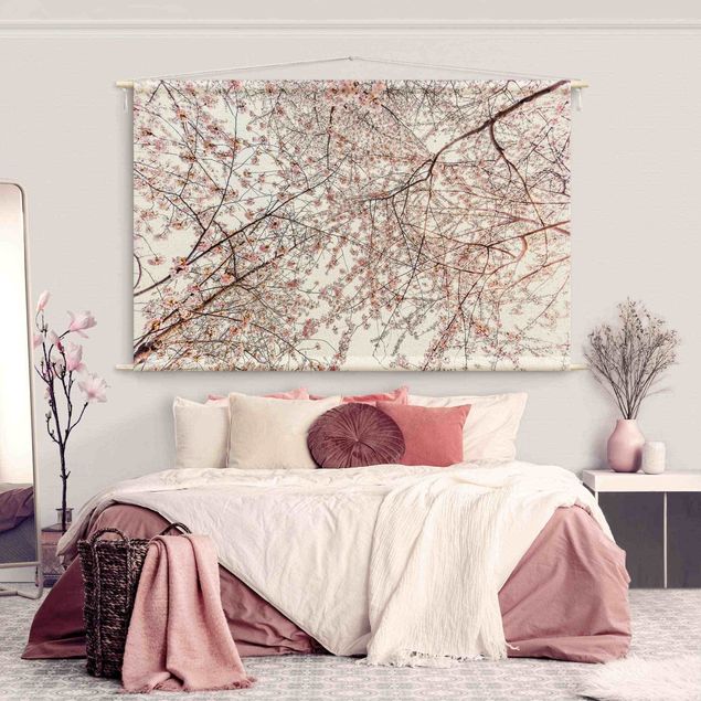 forest tapestry Glance Upon Blossoming Cherry Branches