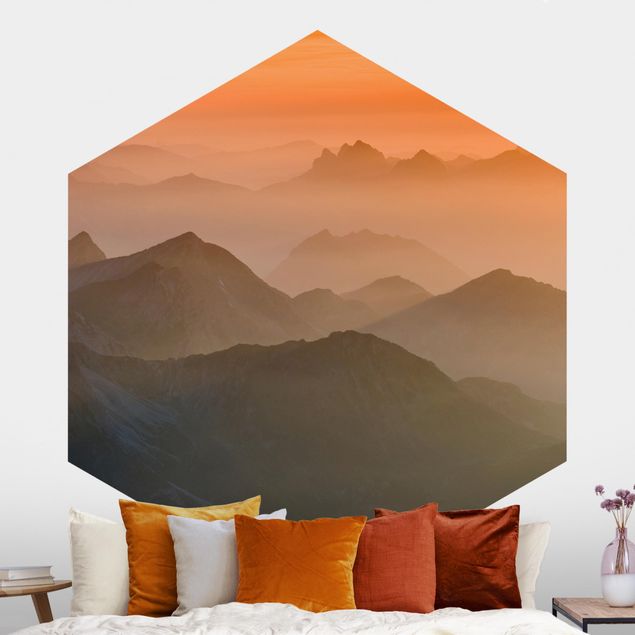 Hexagonal wallpapers View Over The Zugspitze