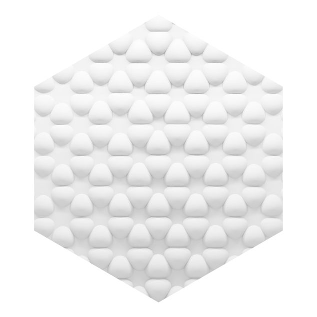 Self-adhesive hexagonal pattern wallpaper - Floral Design In 3D