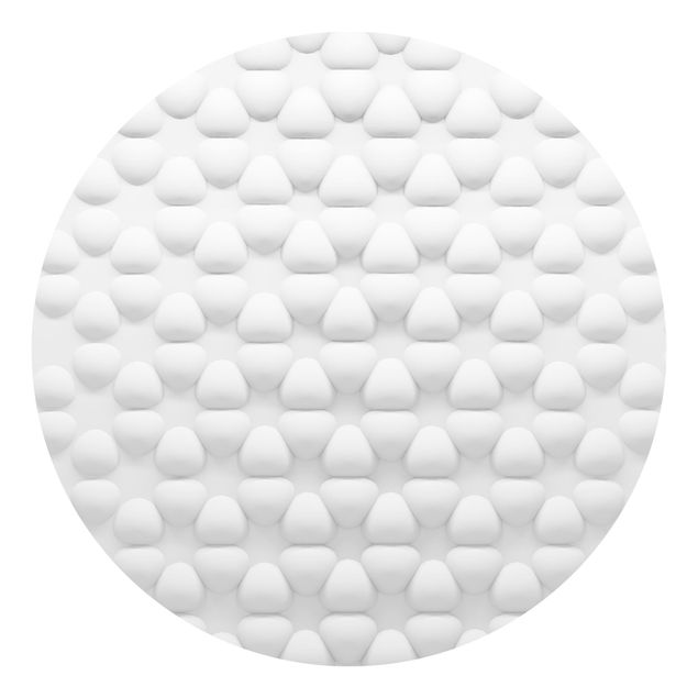 Self-adhesive round wallpaper - Floral Design In 3D