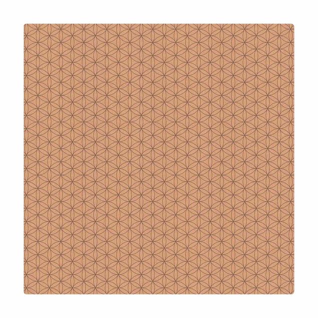 Cork mat - Flower Of Life Pattern - Square 1:1