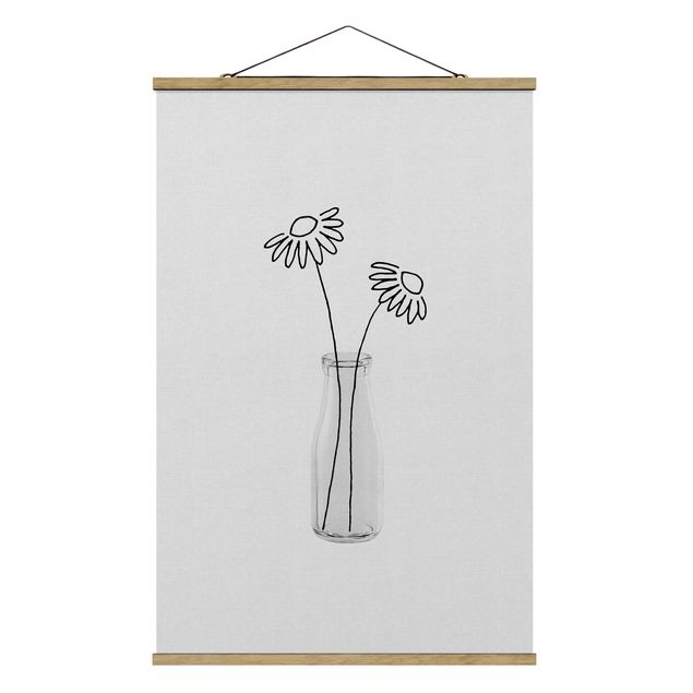 Fabric print with poster hangers - Flower Still Life - Portrait format 2:3