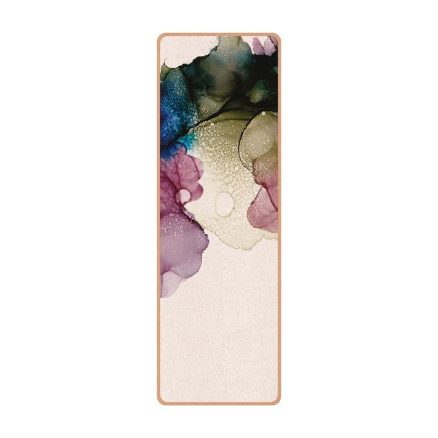 Yoga mat - Floral Arches With Gold