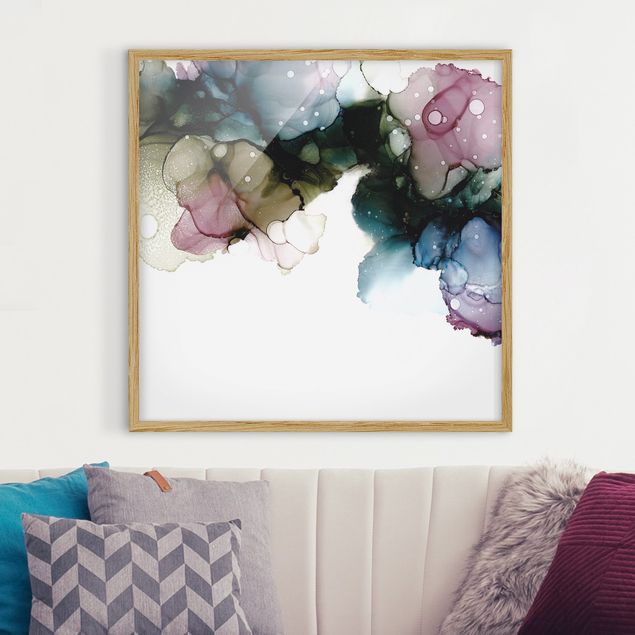 Framed poster - Floral Arches With Gold