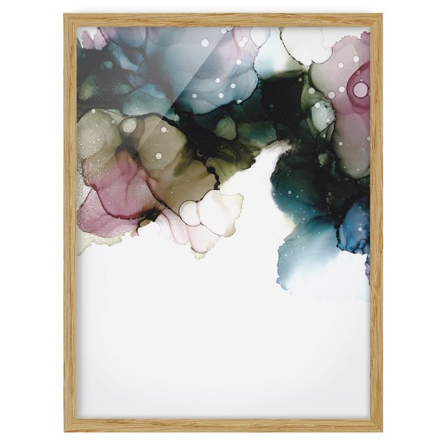 Framed poster - Floral Arches With Gold