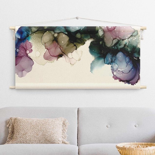 tapestry artwork Floral Arches With Gold