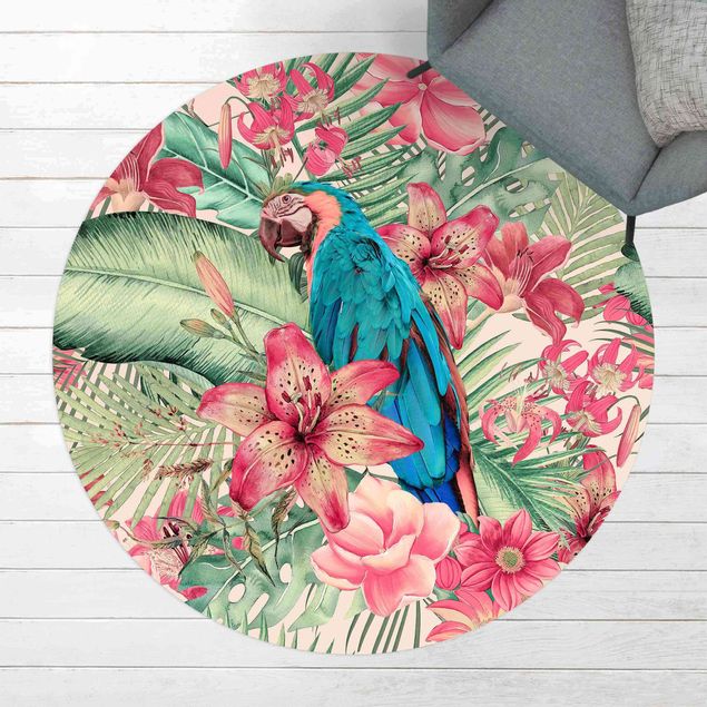 Outdoor rugs Floral Paradise Tropical Parrot