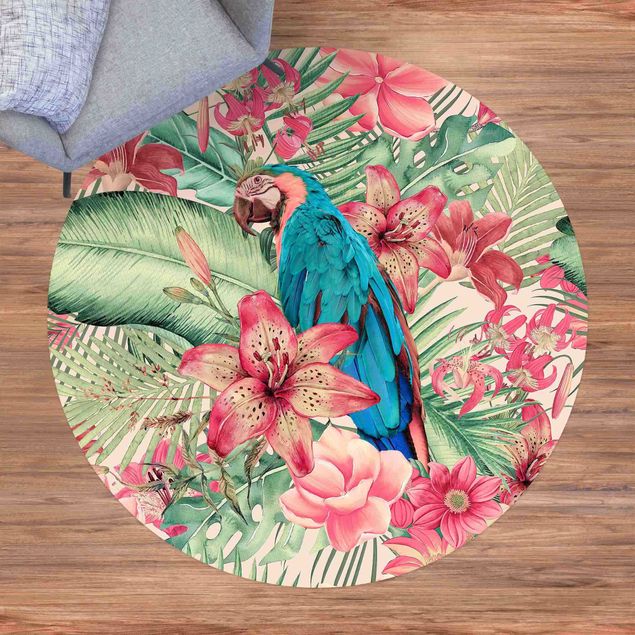 Balcony rugs Floral Paradise Tropical Parrot