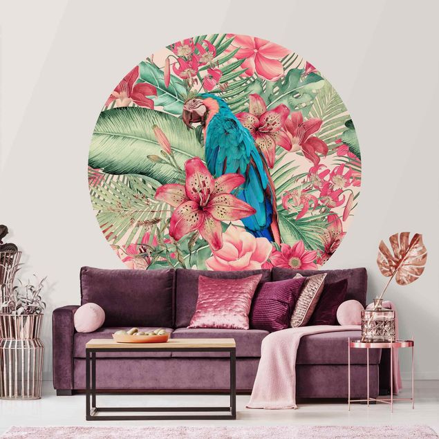 Wallpapers Floral Paradise Tropical Parrot