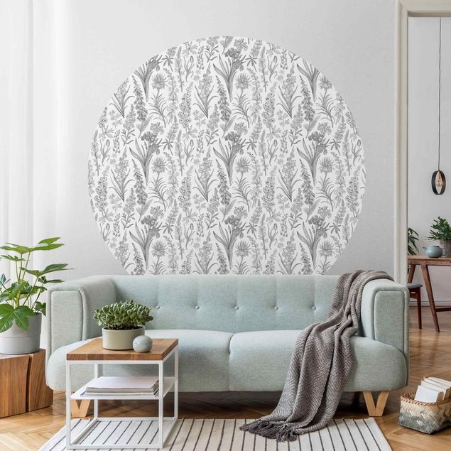 Wallpapers Flower Waves In Grey
