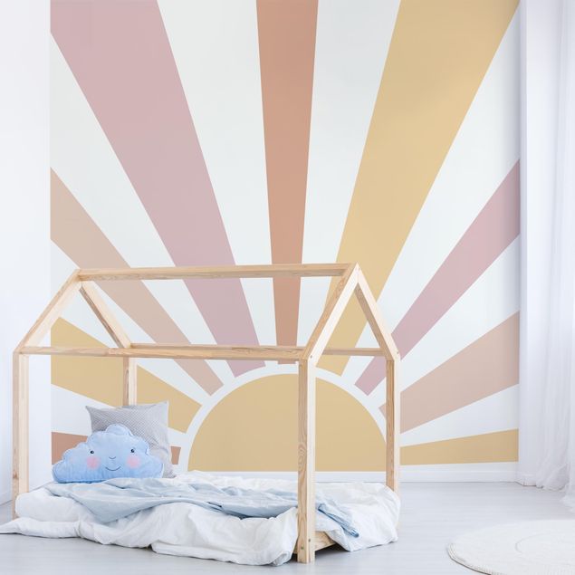 Wallpapers Boho Sun Pastel Beige
