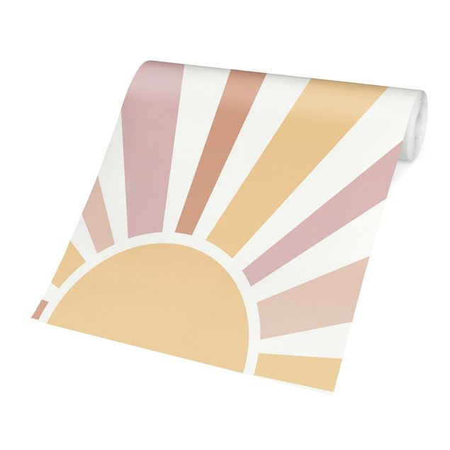 Wallpaper - Boho Sun Pastel Beige