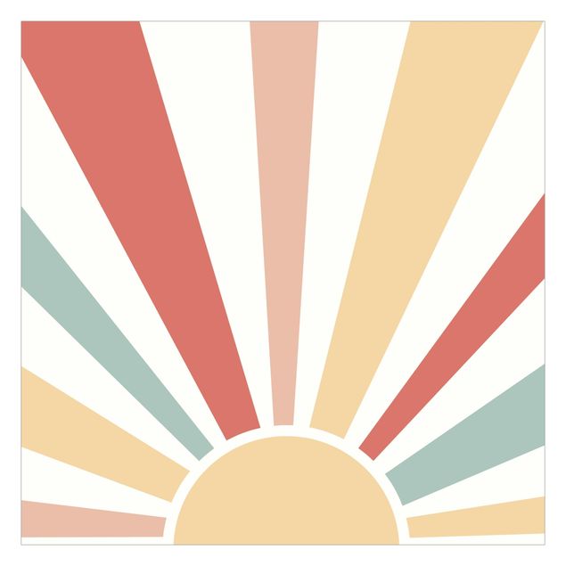 Wallpaper - Boho Sun Pastel Colourful