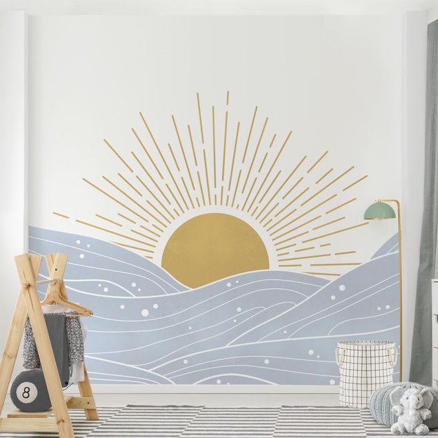 Wallpaper - Boho Sunset Over The Ocean