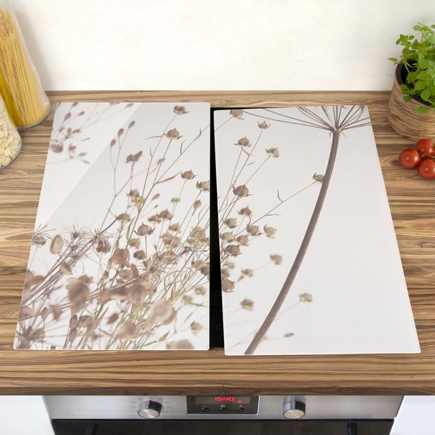 Stove top covers - Bouquet Of Ornamental Grass And Flowers