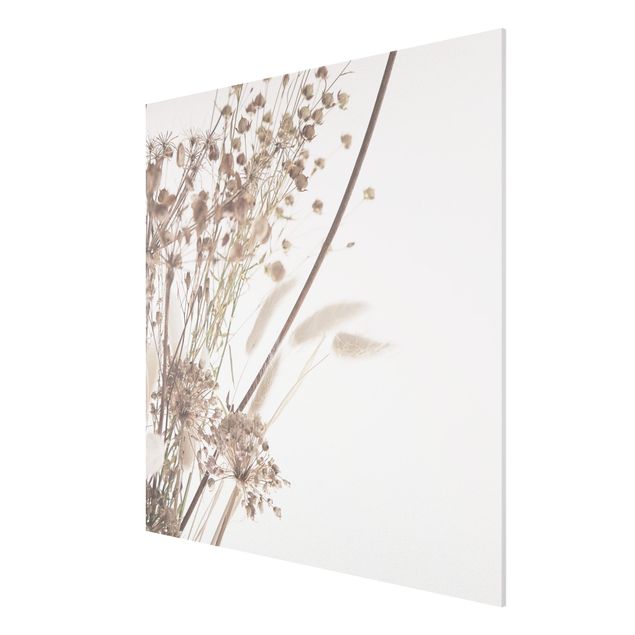 Print on forex - Bouquet Of Ornamental Grass And Flowers - Square 1:1