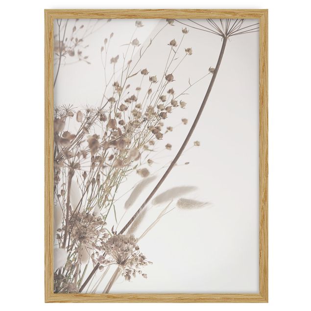 Framed poster - Bouquet Of Ornamental Grass And Flowers