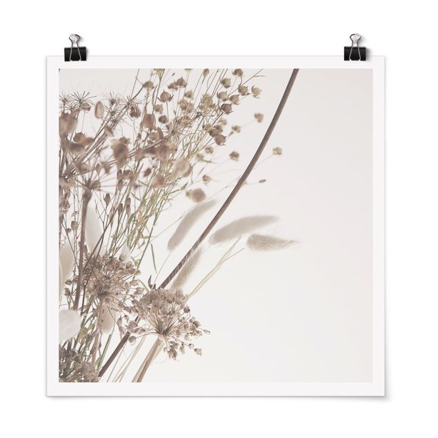 Poster - Bouquet Of Ornamental Grass And Flowers
