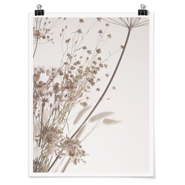 Poster - Bouquet Of Ornamental Grass And Flowers