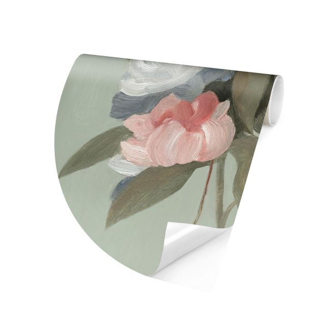 Self-adhesive round wallpaper - Bouquet In Pastel I