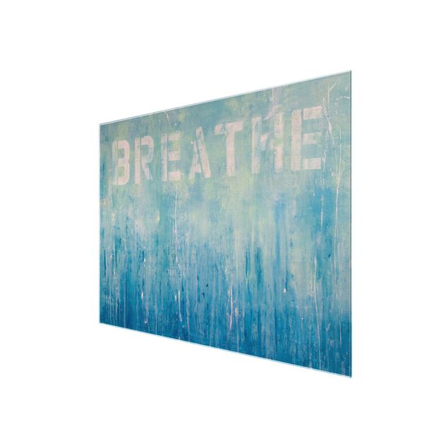 Glass print - Breathe Street Art