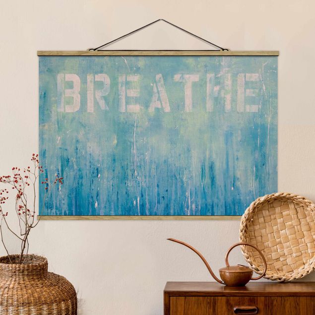 Fabric print with poster hangers - Breathe Street Art - Landscape format 3:2
