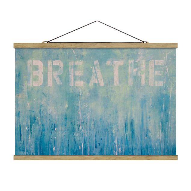 Fabric print with poster hangers - Breathe Street Art - Landscape format 3:2