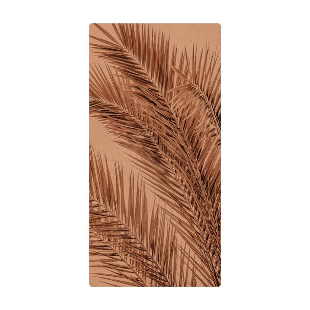 dining room area rugs Bronze Coloured Palm Fronds
