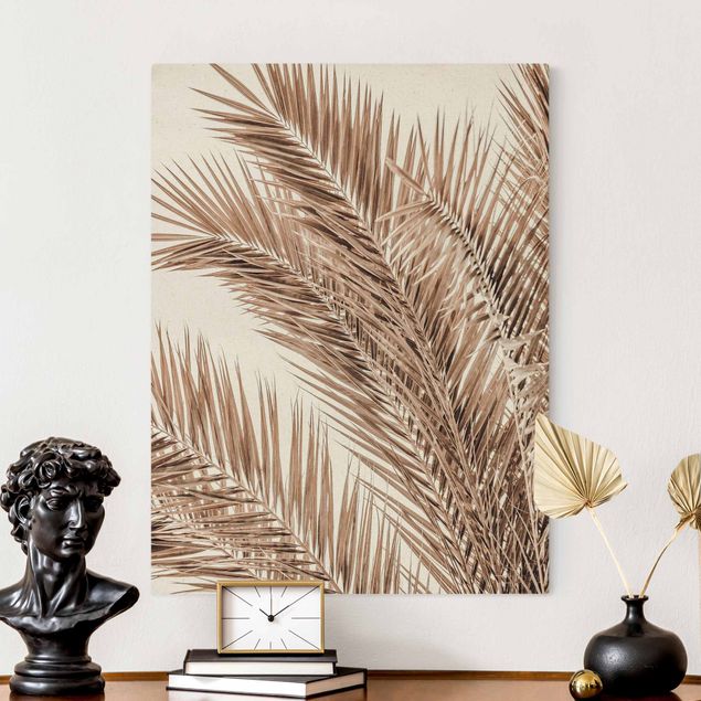 Canvas print gold - Bronze Coloured Palm Fronds