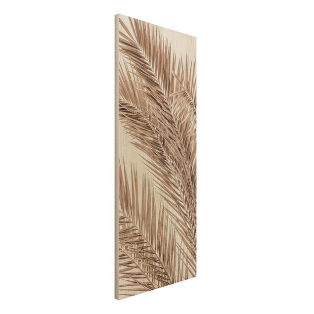 Wood print - Bronze Coloured Palm Fronds