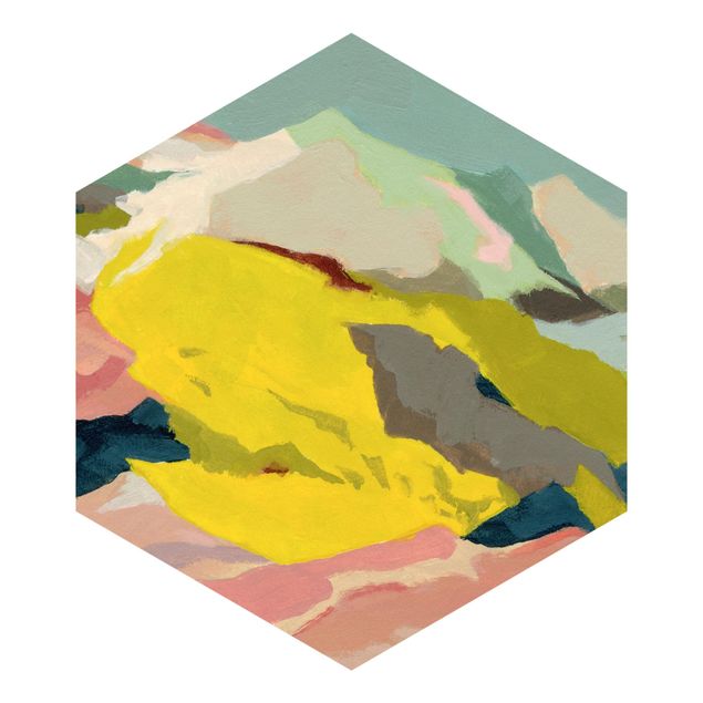 Self-adhesive hexagonal pattern wallpaper - Coloured Sugar Coast