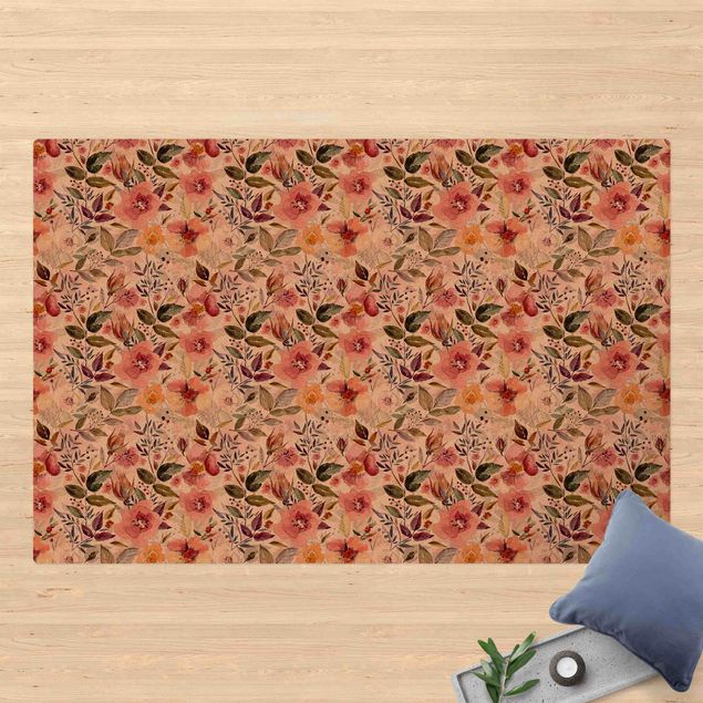 Modern rugs Colourful Flower Mix With Watercolour