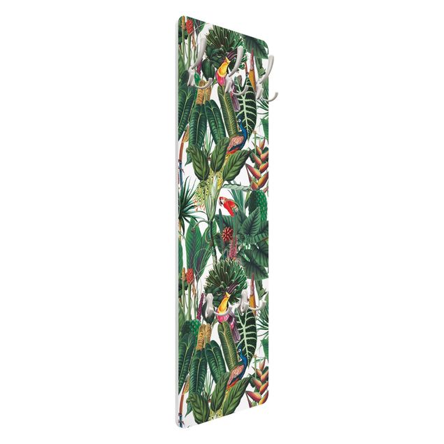 Coat rack modern - Colourful Tropical Rainforest Pattern