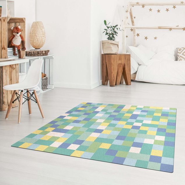 Cork mat - Colourful Mosaic Playground - Square 1:1