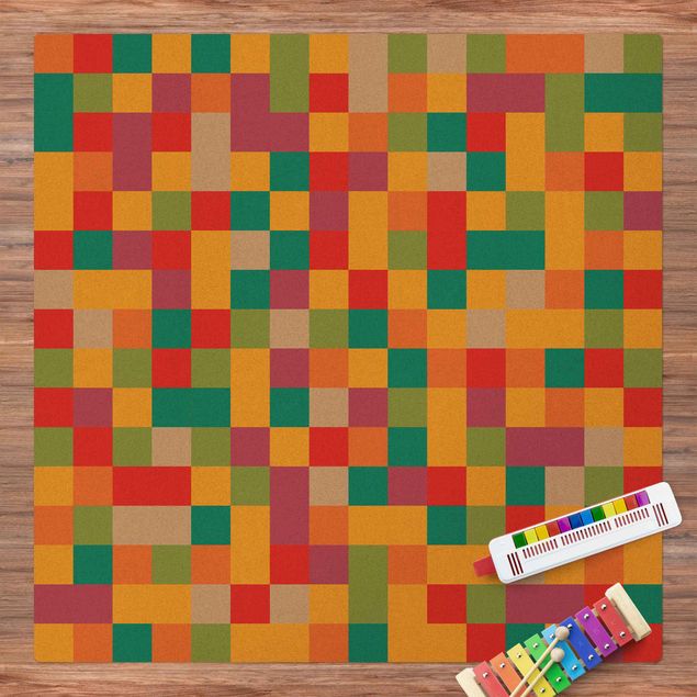 Modern rugs Colourful Mosaic Circus