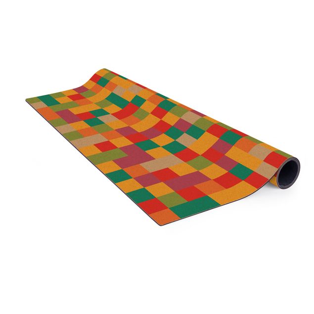 Cork mat - Colourful Mosaic Circus - Square 1:1