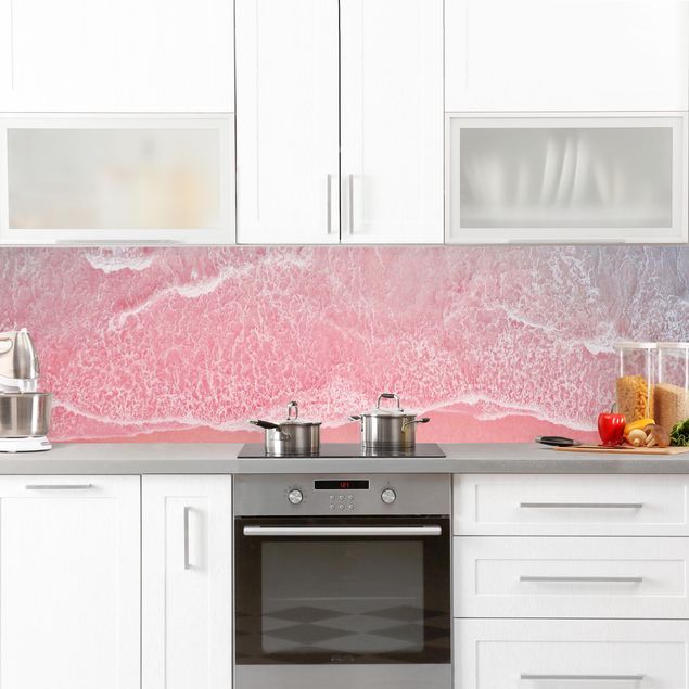 Kitchen wall cladding - Ocean In Pink