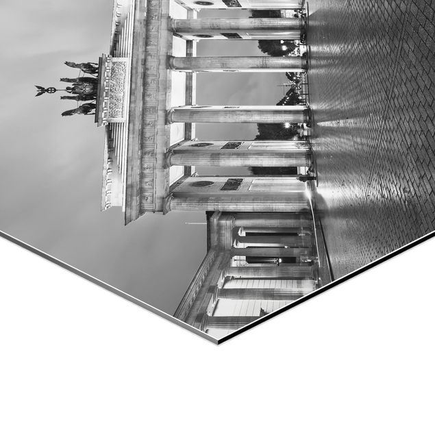 Alu-Dibond hexagon - Illuminated Brandenburg Gate II