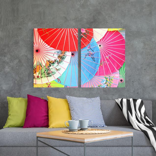 Print on canvas 2 parts - The Chinese Parasols