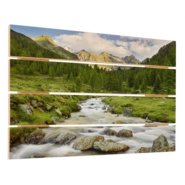 Print on wood - Debanttal Hohe Tauern National Park