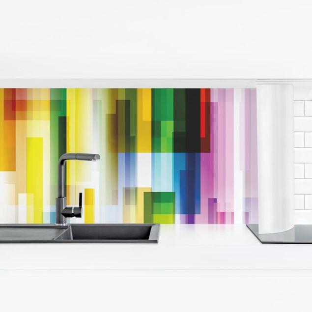 Kitchen wall cladding -Rainbow Cubes