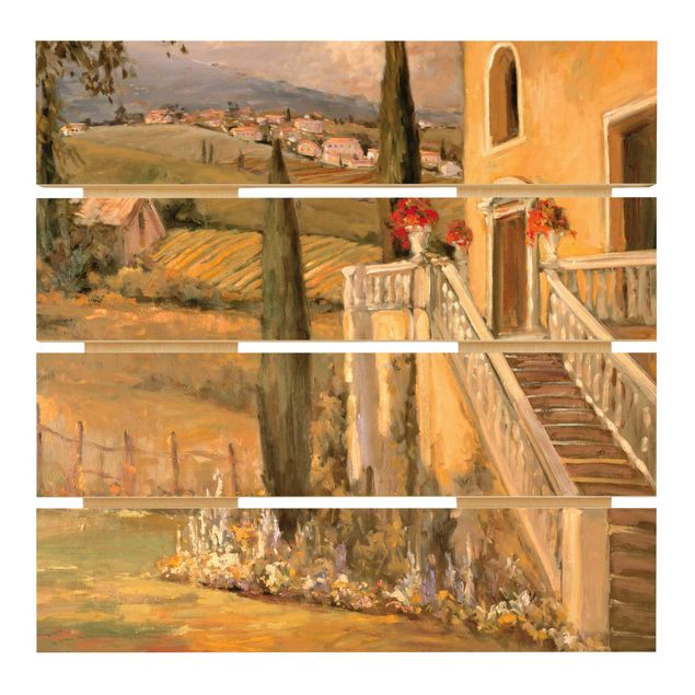 Print on wood - Italian Countryside - Porch