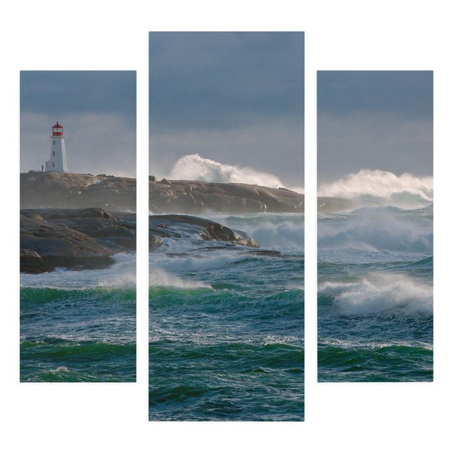 Print on canvas 3 parts - In The Protection Of The Lighthouse