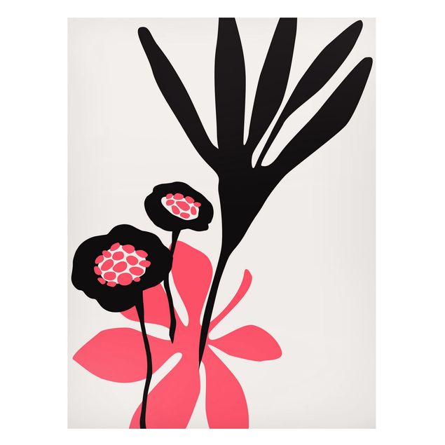 Magnetic memo board - Flower Greeting In Pink