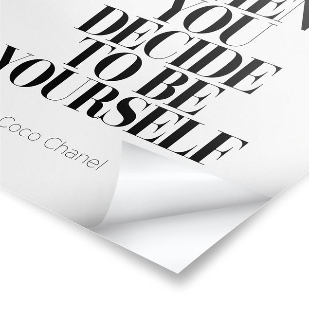 Poster - Be Yourself Coco Chanel