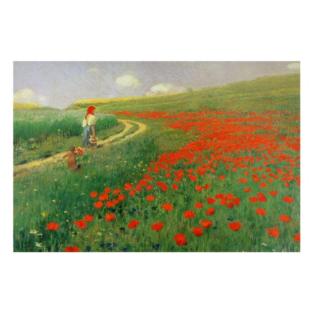 Magnetic memo board - Pál Szinyei-Merse - Summer Landscape With A Blossoming Poppy
