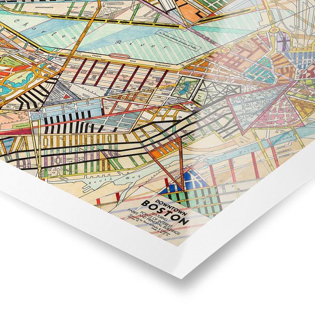 Poster - Modern Map Of Boston