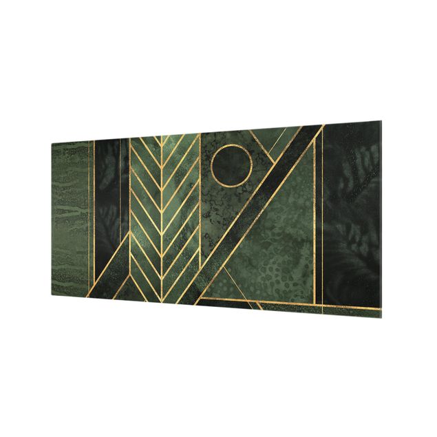 Splashback - Geometric Shapes Emerald Gold